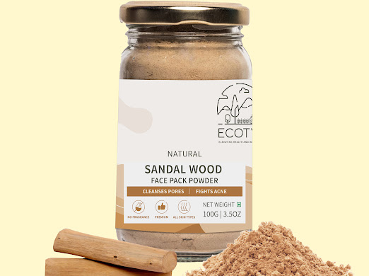 Ecotyl Natural Sandalwood Powder | Face Pack for Skin Brightening & Pore Cleansing | 100g